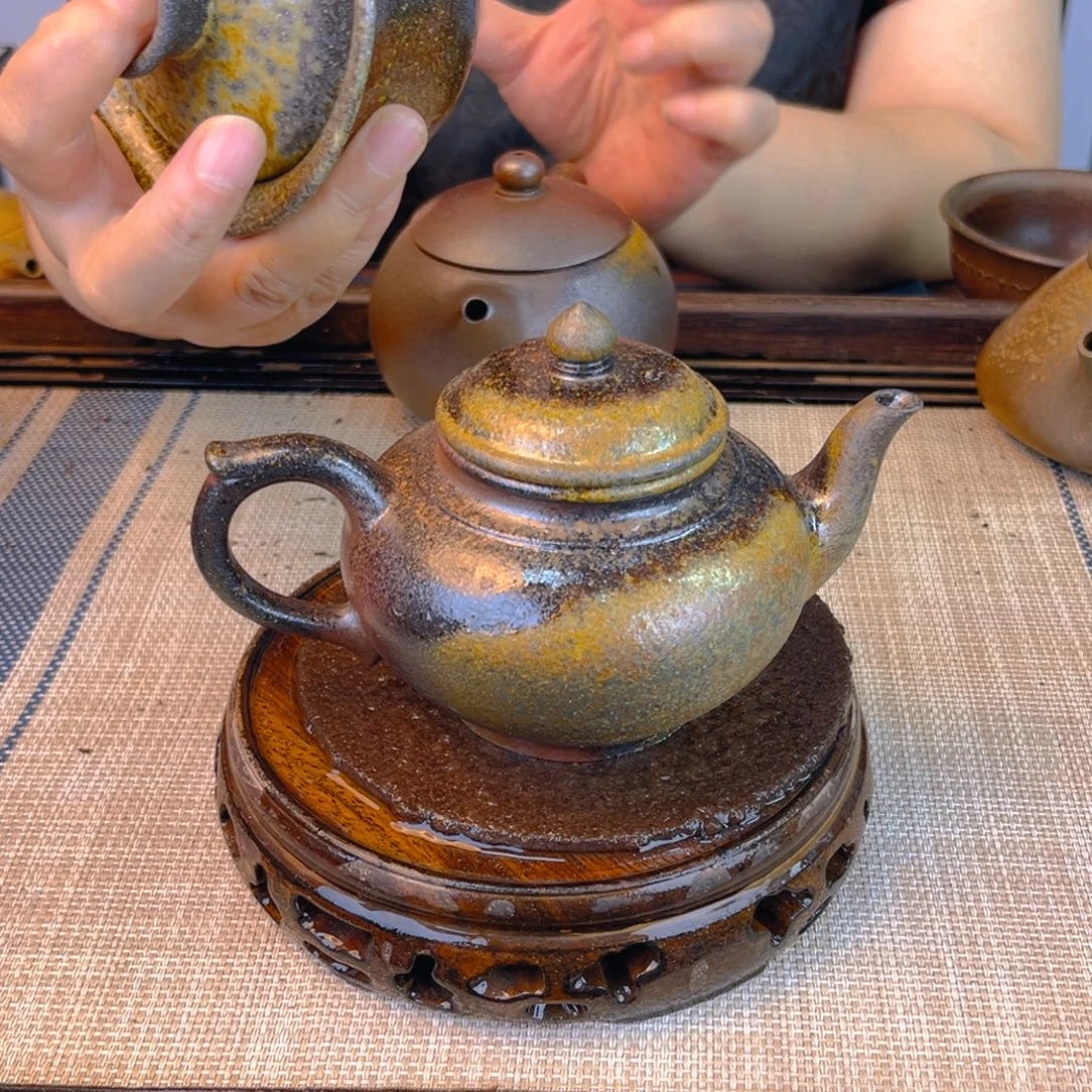 茶壶紫砂底槽清柴烧240cc
