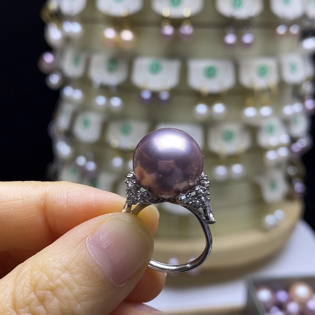 舒***妍淡水珍珠银S925镶嵌戒指