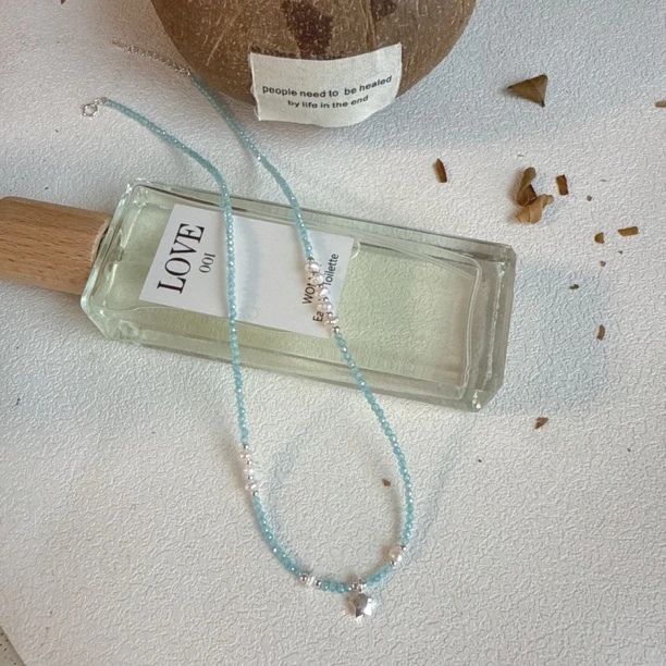 925银合成锆石银制品 6966辰希项链