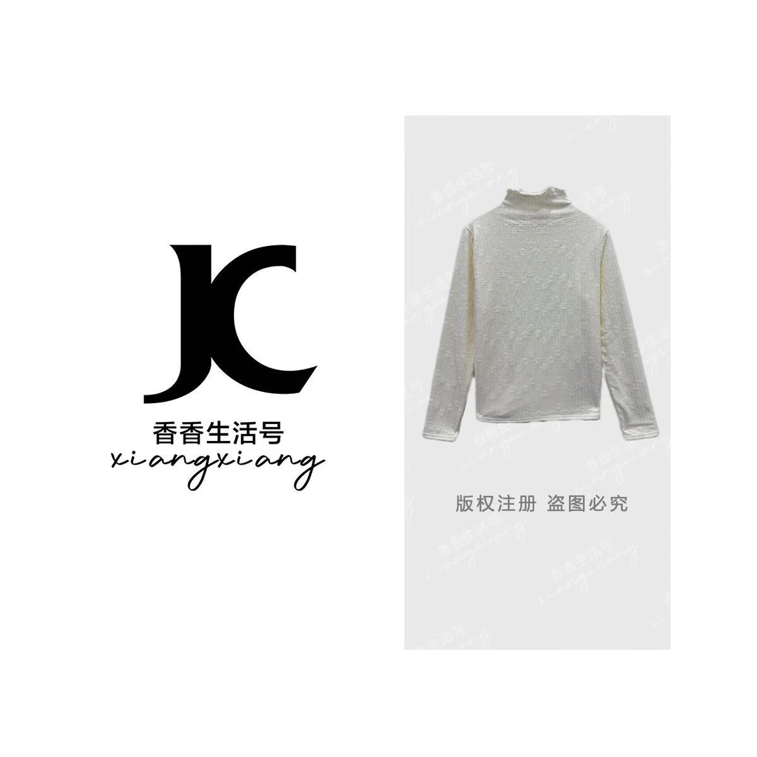 【香香严选】“加倍温暖”2025秋季新款琥珀流光半高领针织衫cc1991