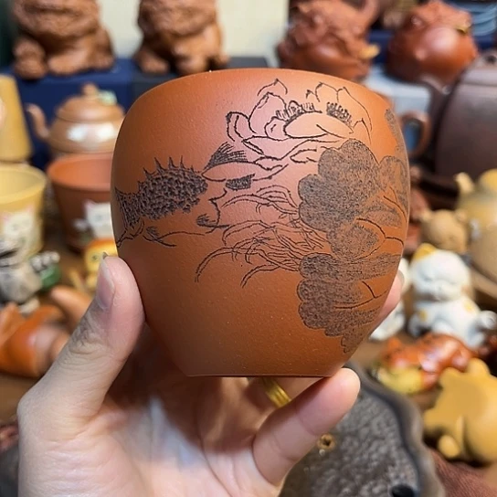 紫砂茶杯紫砂主人杯