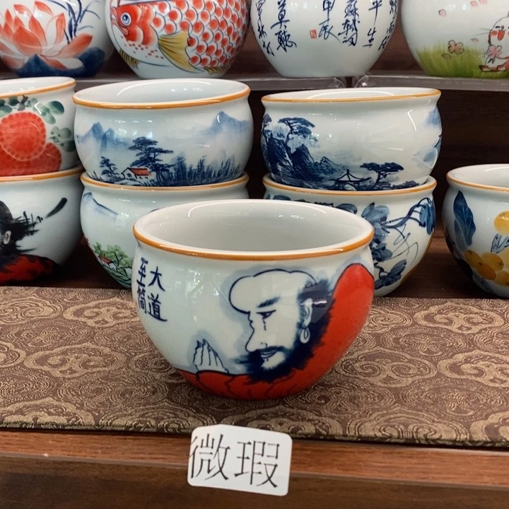 釉下老陶泥手工绘制