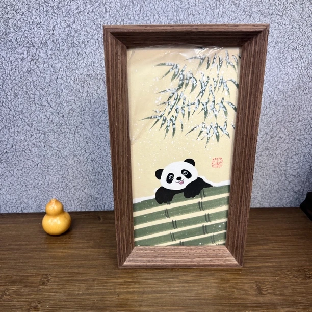手写手绘摆台-16*29-竹子熊猫