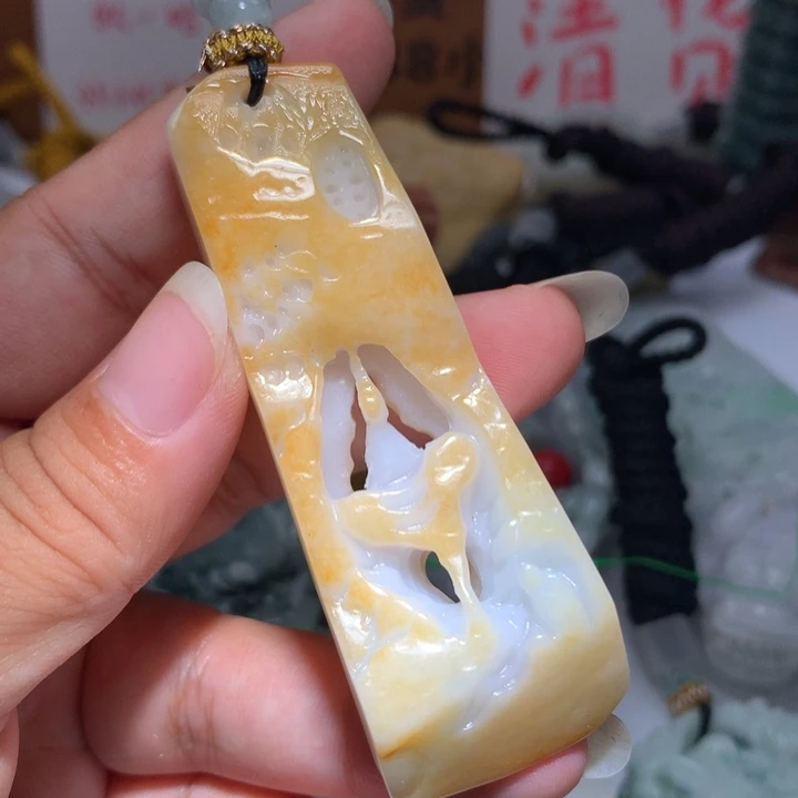 翡翠未镶嵌颈饰保真天然A货翡翠