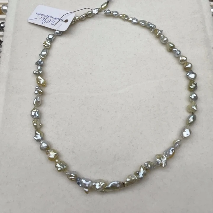 项链未镶嵌海水珍珠怪色keshi