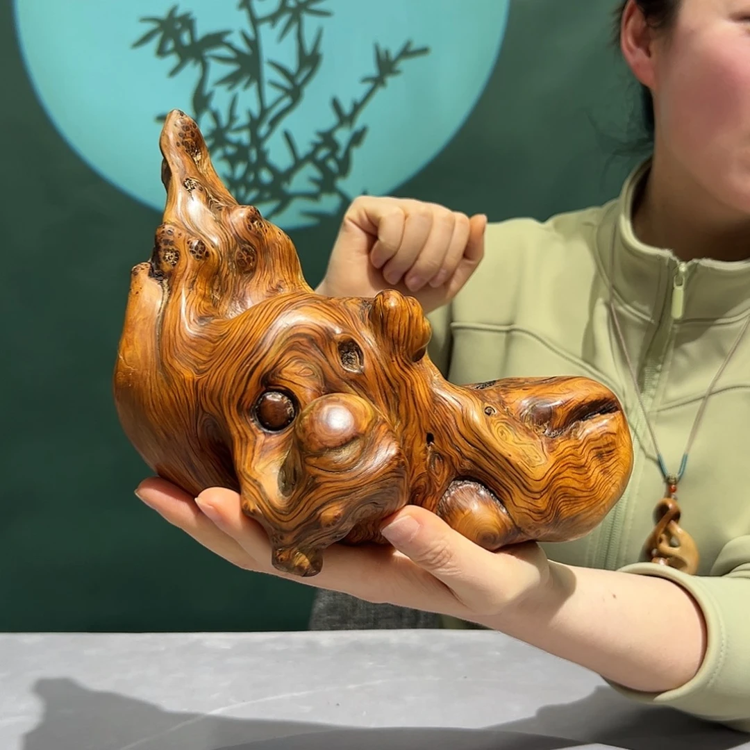 蜂***居柏木（崖柏）大手把件纹理象形