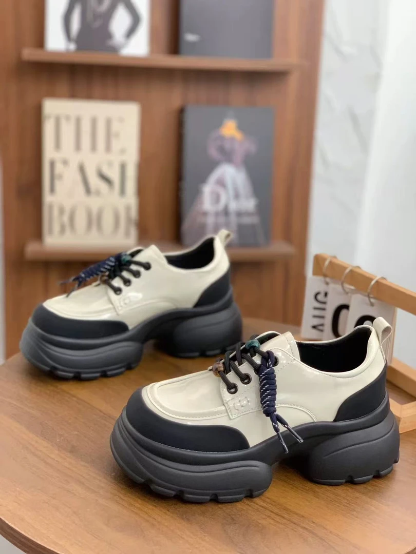 皮面时尚百搭浅口学院风英伦风圆头女鞋休闲女鞋283221