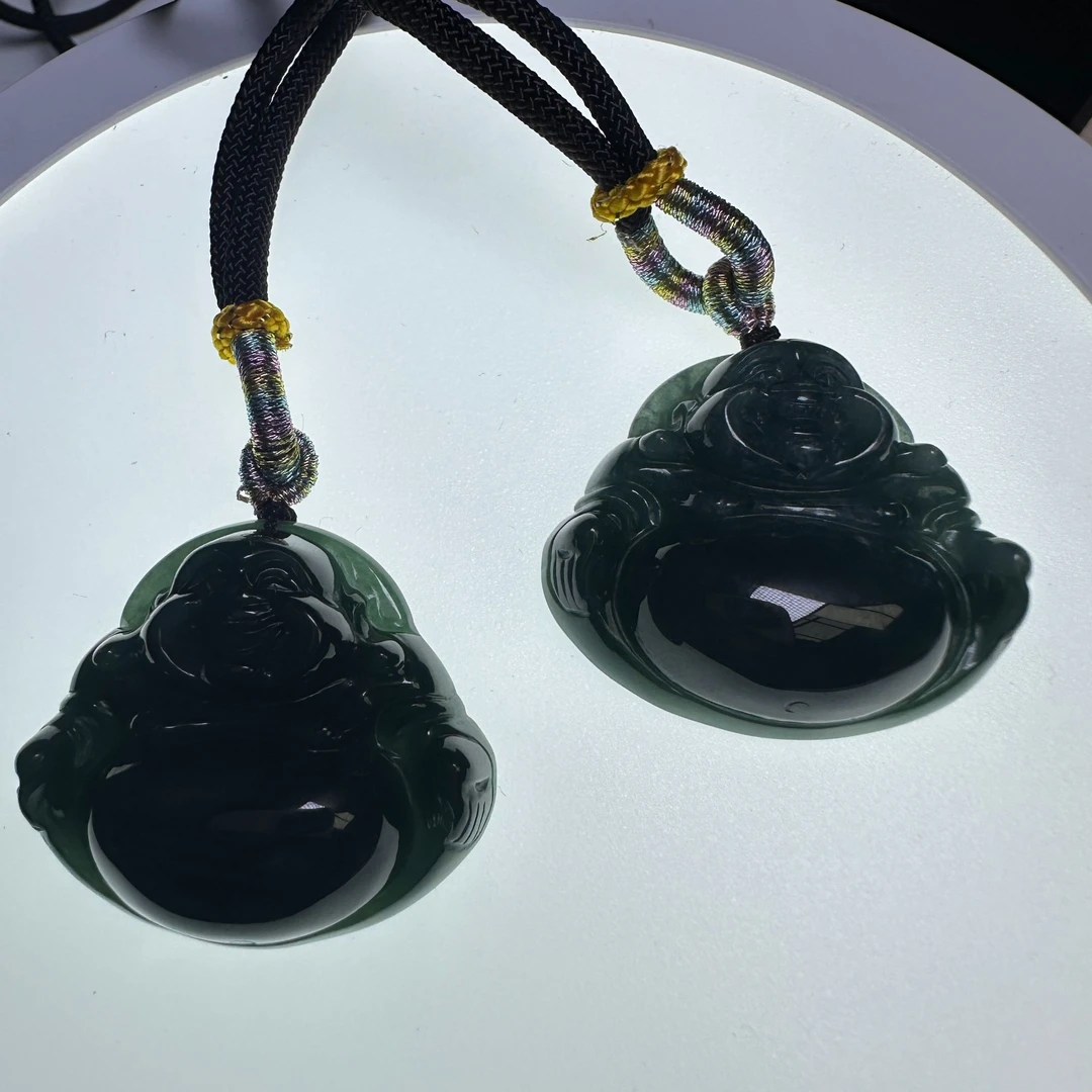 A5199【福嘟嘟珠宝】A货翡翠佛吊坠-配绳子多样性只发一件