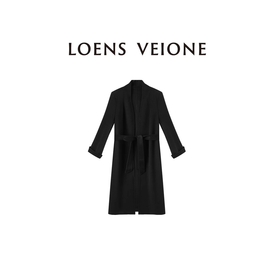LOENS VEIONE/罗拉【鲲之梦境】澳洲羊绒修身大衣24CVDK0042Y