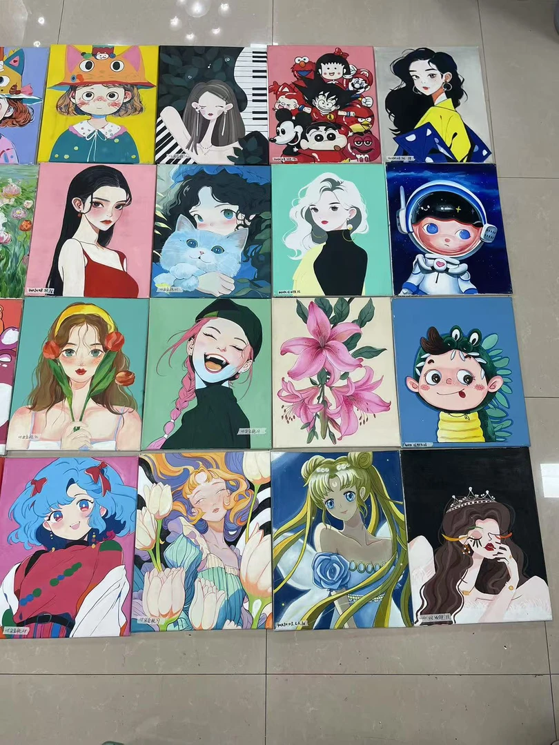 30*40 40*50高质量丙烯画成品