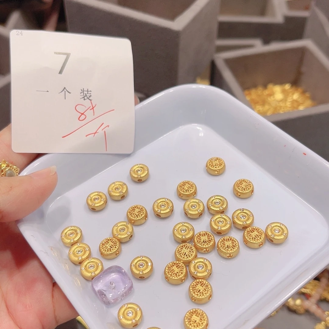 紫晶珠宝半成品银S925镀金镶嵌7