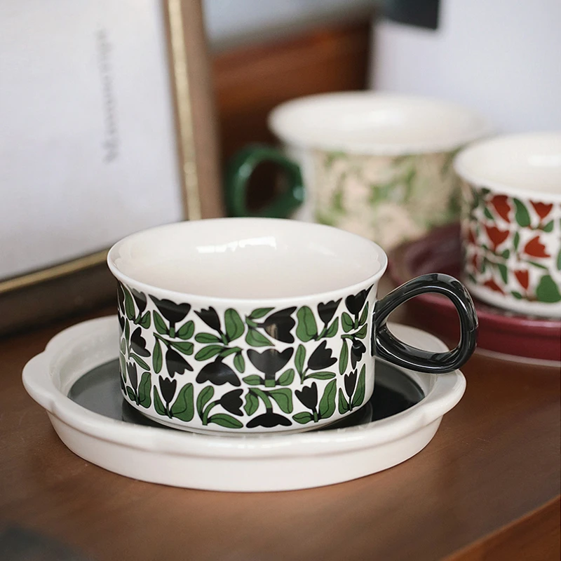 泽滕家杯碟套装新款高颜值漂亮轻奢现代情侣闺蜜款法式中古杯送礼