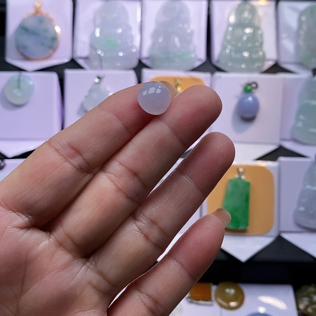 翡翠未镶嵌颈饰缅甸翡翠紫蛋面