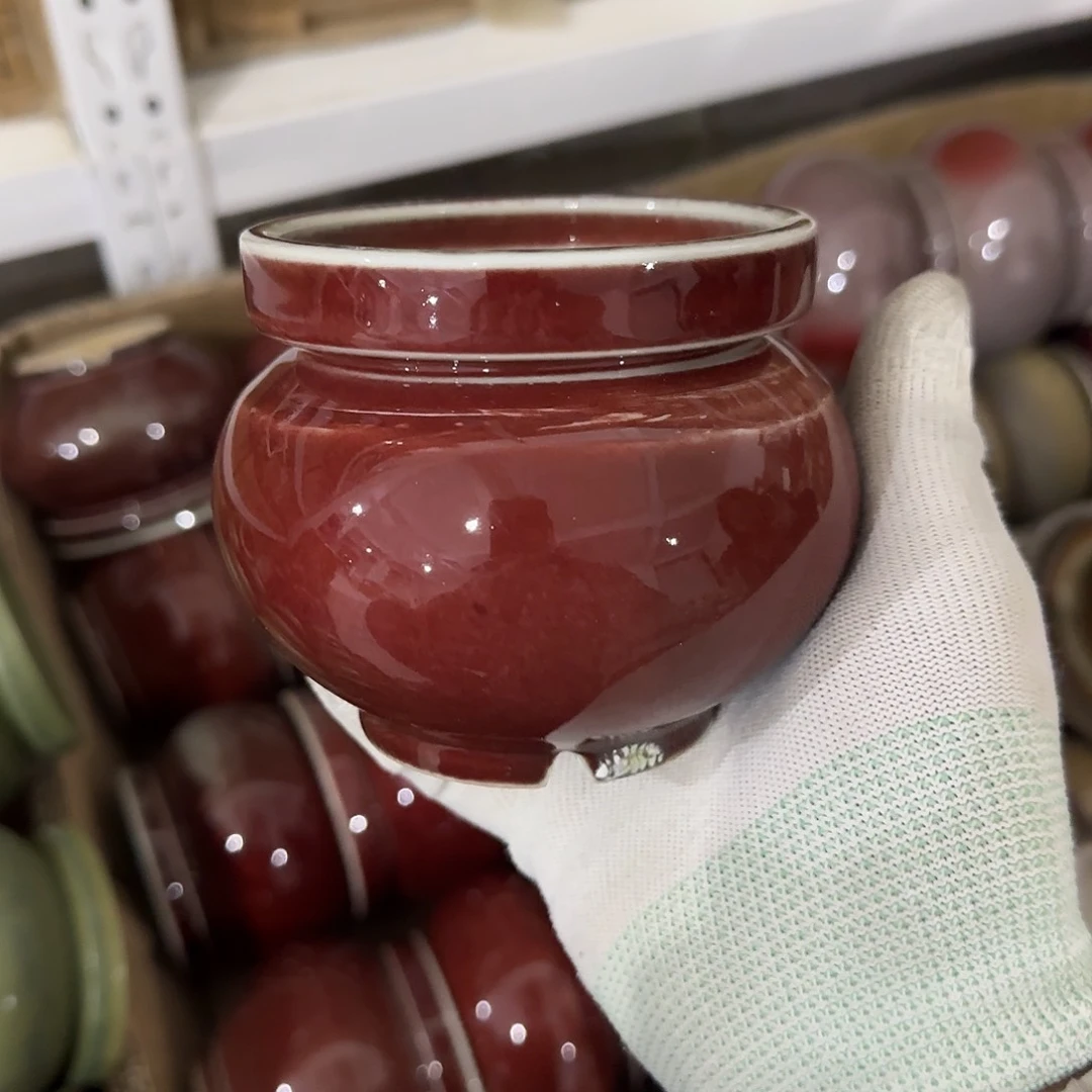 瓷片景德镇手工花盆微瑕