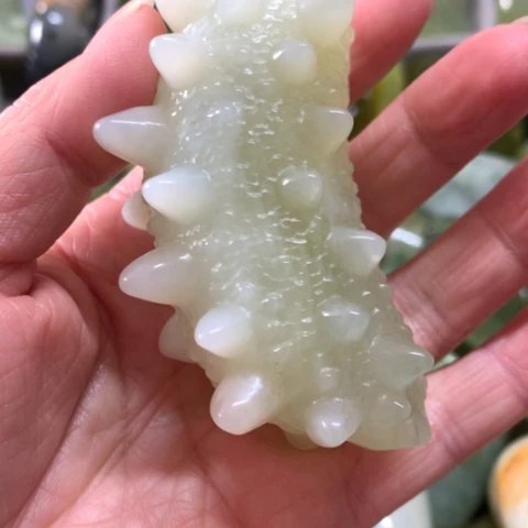 蛇纹石玉未镶嵌手把件