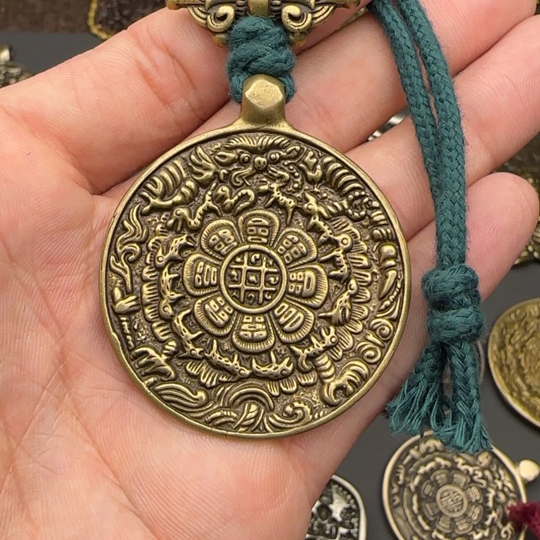 老铜九宫牌吊坠喜欢的来