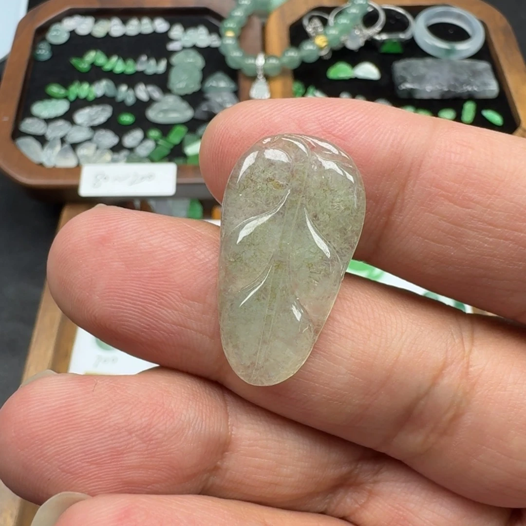 翡翠散珠缅甸翡翠冰叶子