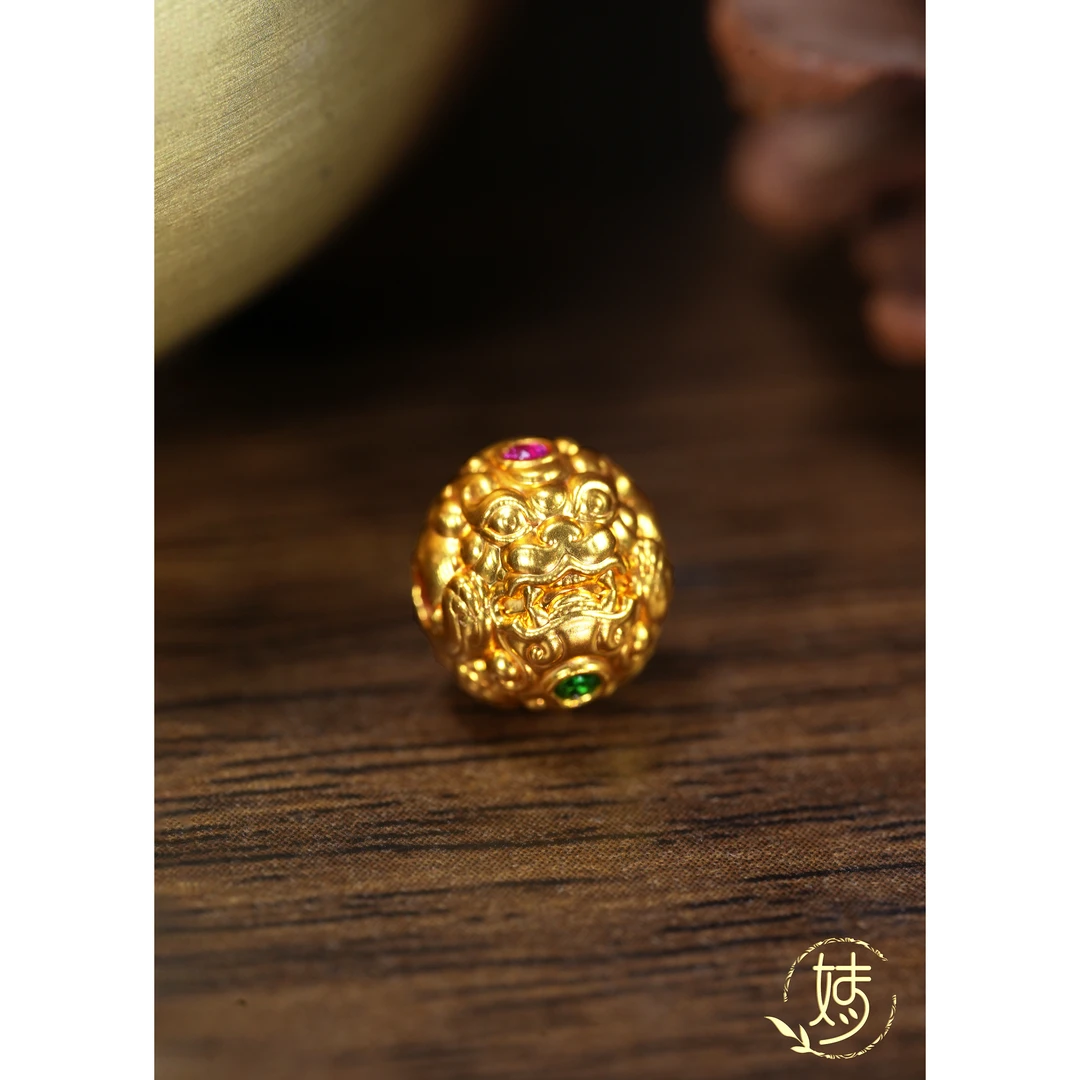 【婧婧精选】臻品 · 18K金貔貅珠配件 ≈8MM+