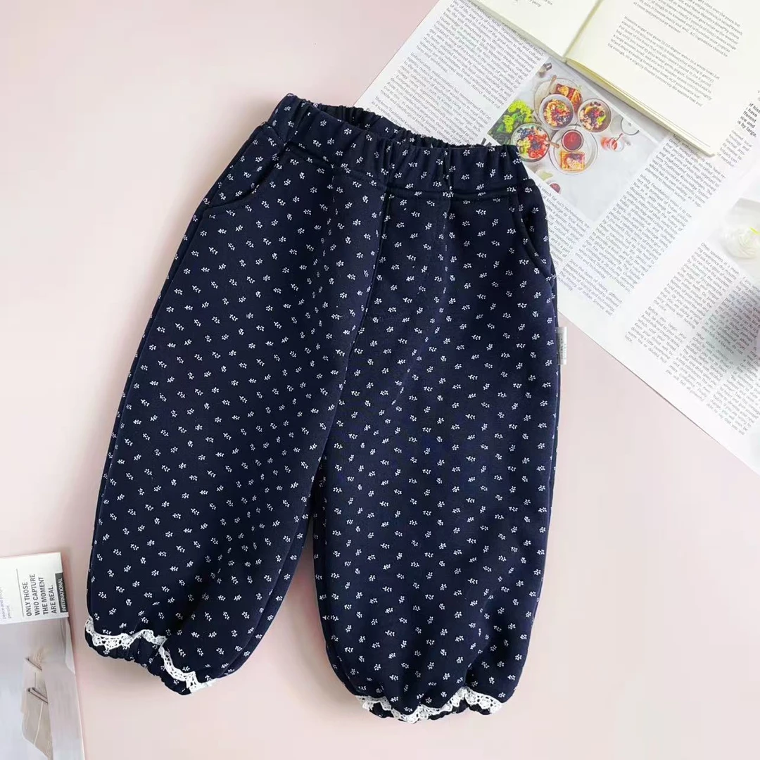 【加绒款】B289儿童新品2025秋冬季厚款加绒休闲裤女童童装宝宝棉裤