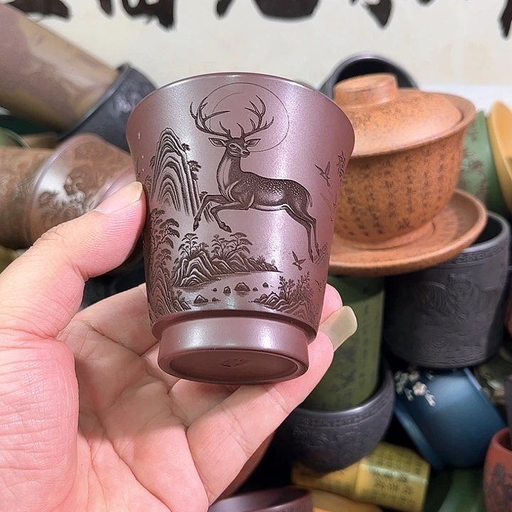 茶杯紫砂全手工紫砂主人杯