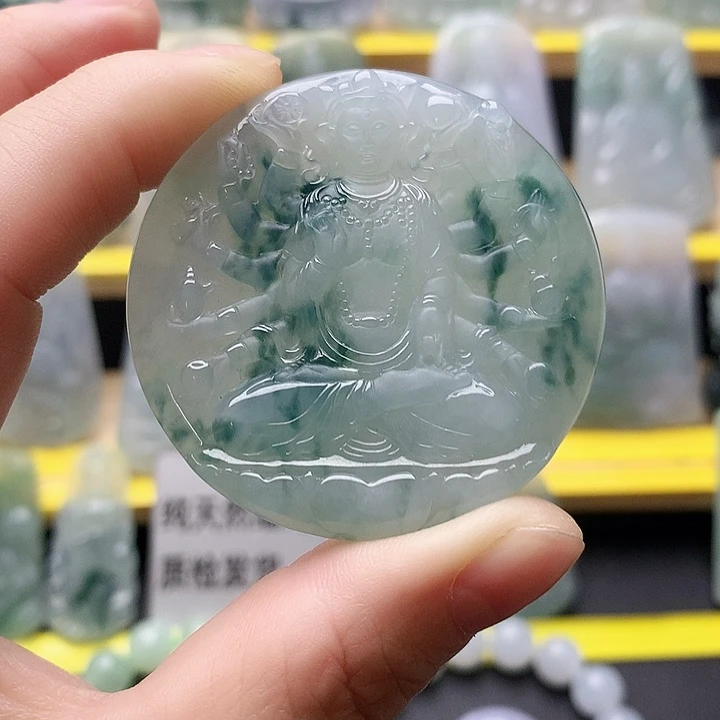 爱***涵翡翠未镶嵌吊坠(不含链)千手观音