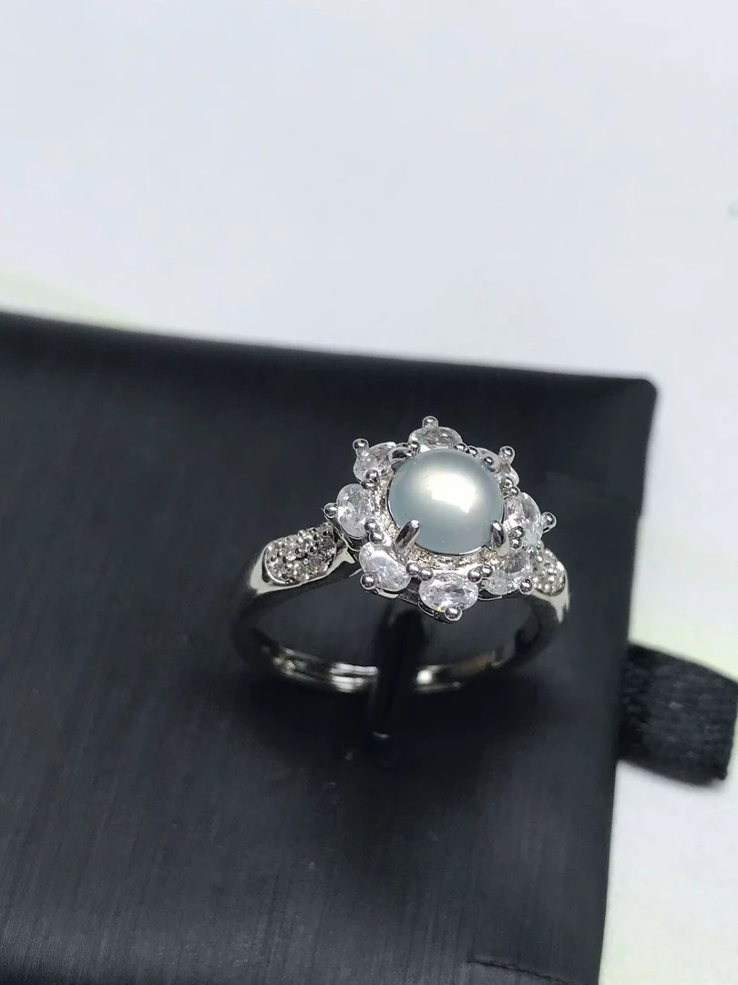 天然A货翡翠蛋面戒指12-2407220013-多样性发货