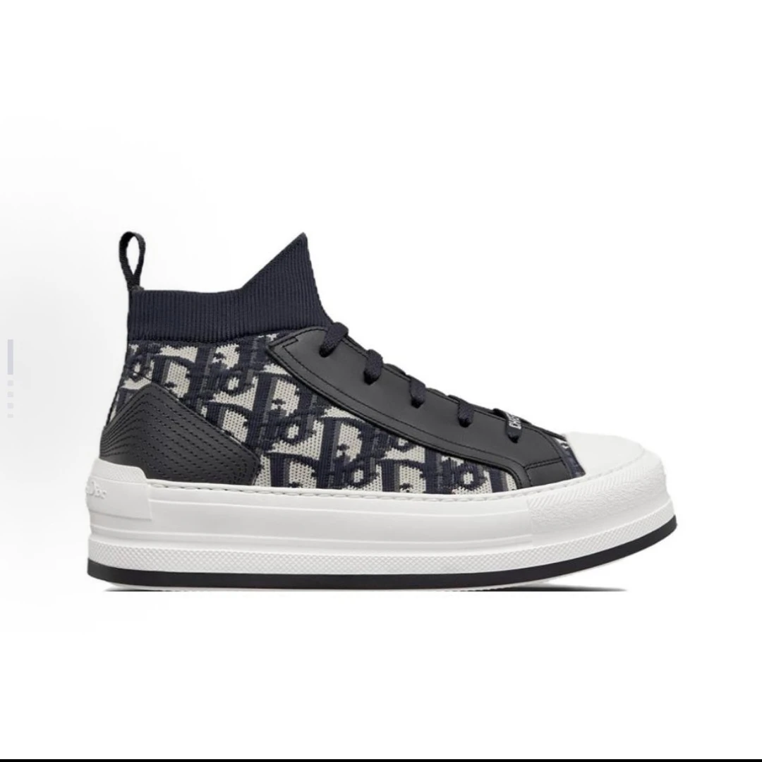 99新 DIOR/迪奥 S052 Walk'n'Dior  厚底 板鞋 女款 黑白色 36码