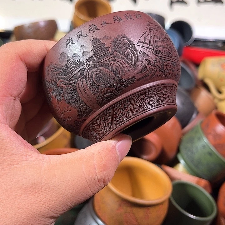 茶杯紫砂全手工紫砂主人杯