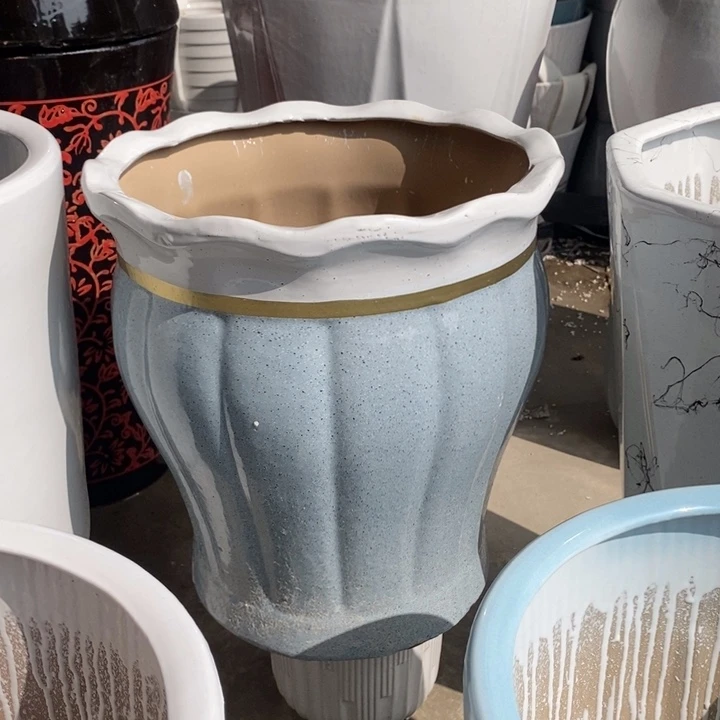 低腰白花口蓝南瓜大号口33/36