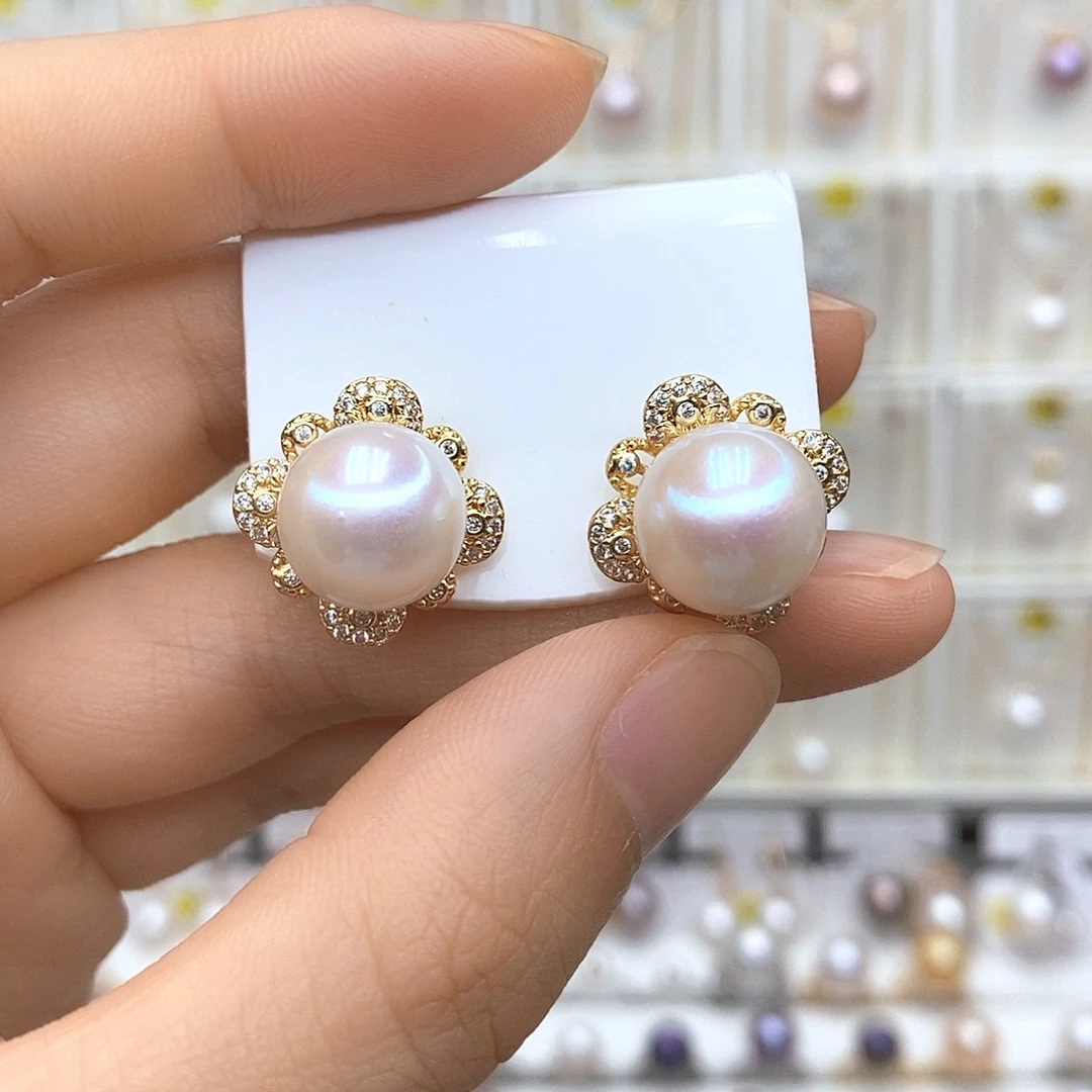 淡水珍珠银S925镶嵌颈饰