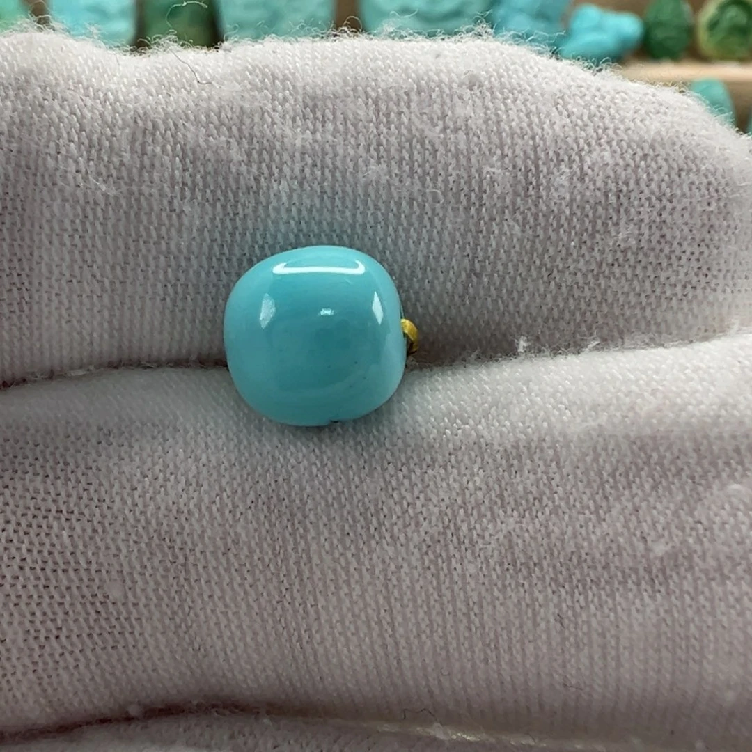 未镶嵌绿松石老型珠 8.3x8.2mm