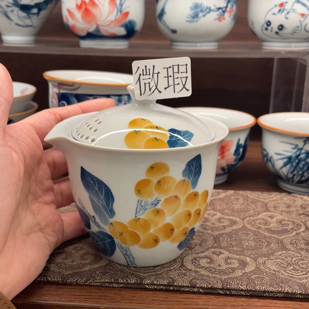 微瑕釉下彩纯手绘