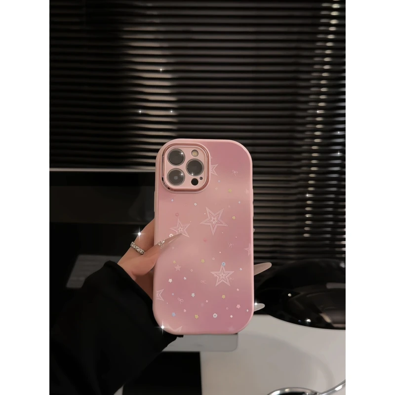 晕染星星适用苹果17pro手机壳16pm小胖妹华为p80小众oppo荣耀小米