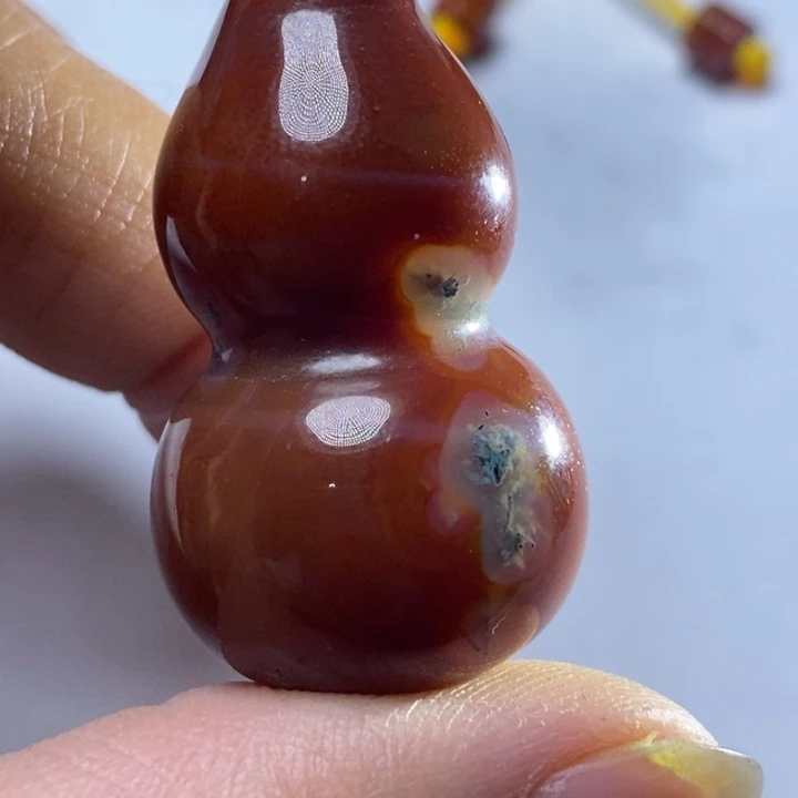 玛瑙/玉髓颈饰足银镀金镶嵌