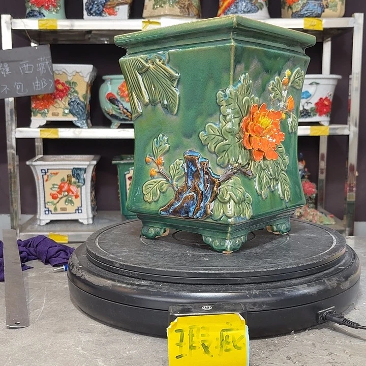 福***星瑕疵石湾盆石湾盆石湾盆