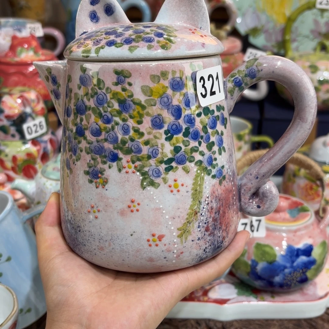 景德镇手绘高温釉下彩陶瓷茶具