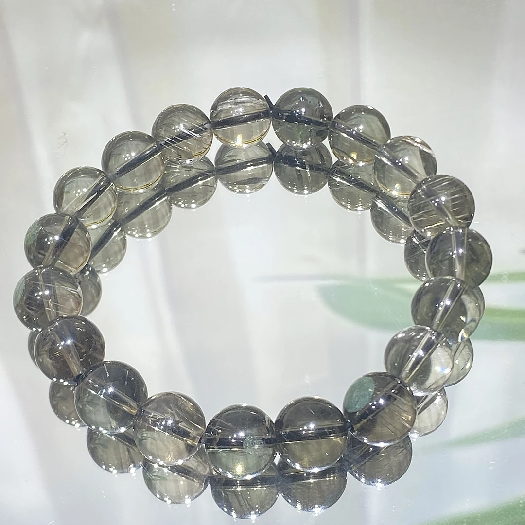 10mm茶水发晶手串纯净版