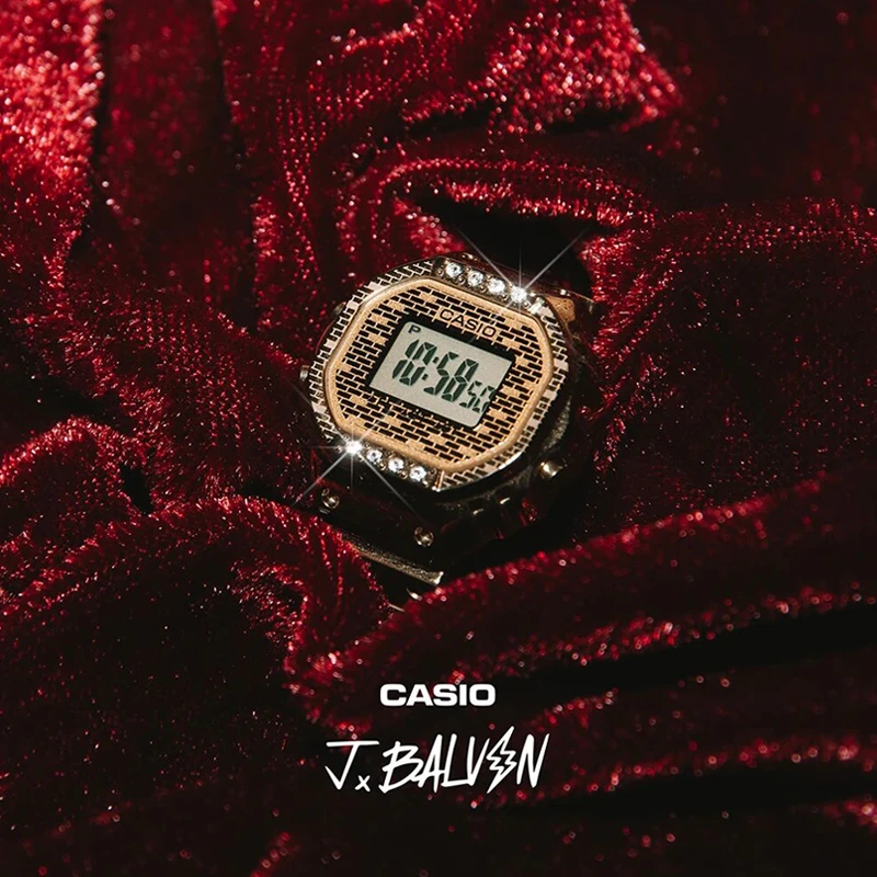 卡西欧【戒指手表】J Balvin联名款RINGWATCH花卉背刻CRW-001JB-9PR