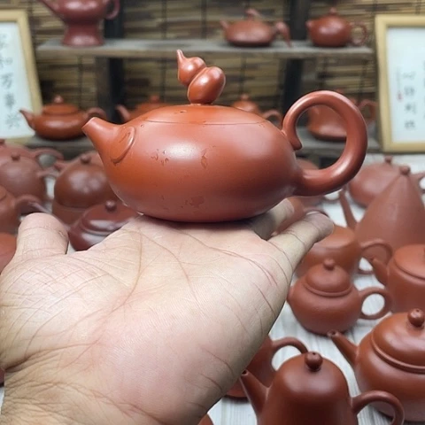 家****套潮州朱泥手拉壶子来宝壶