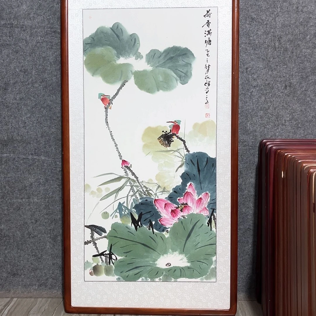 国画书画作品带框63×123