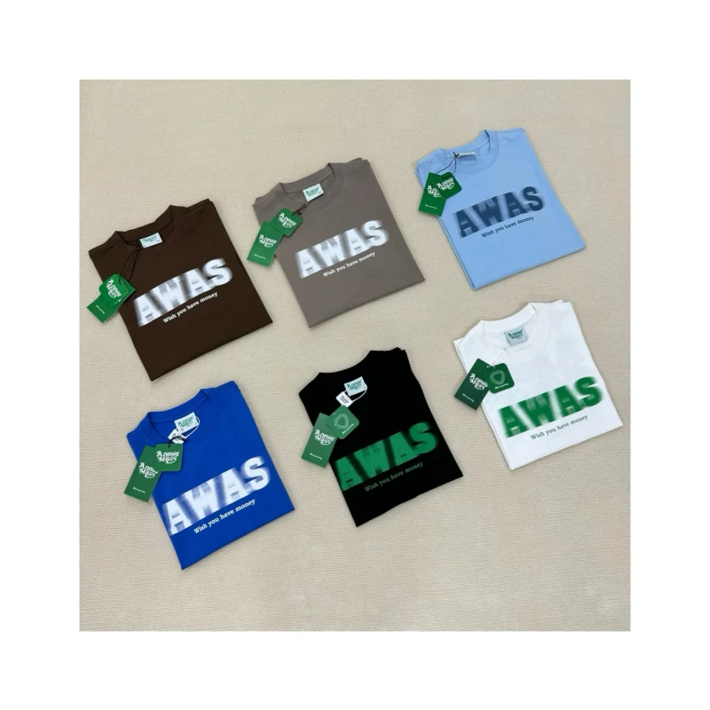 高品质绝版牛货处理！国潮正品！ANEWAMASS新款幻影字母短袖 复古宽