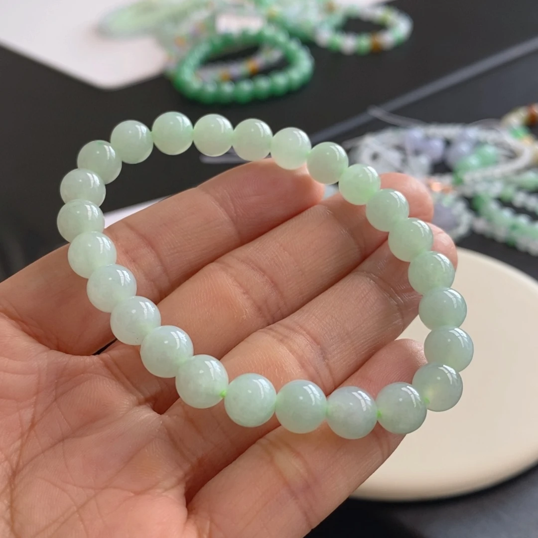 翡翠未镶嵌手链7.5