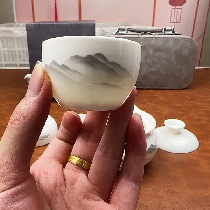颜瓷闪购链接商品水墨小杯