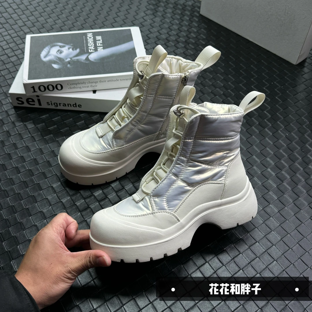 高帮真皮潮流防滑加厚保暖时尚百搭单鞋1989135米色