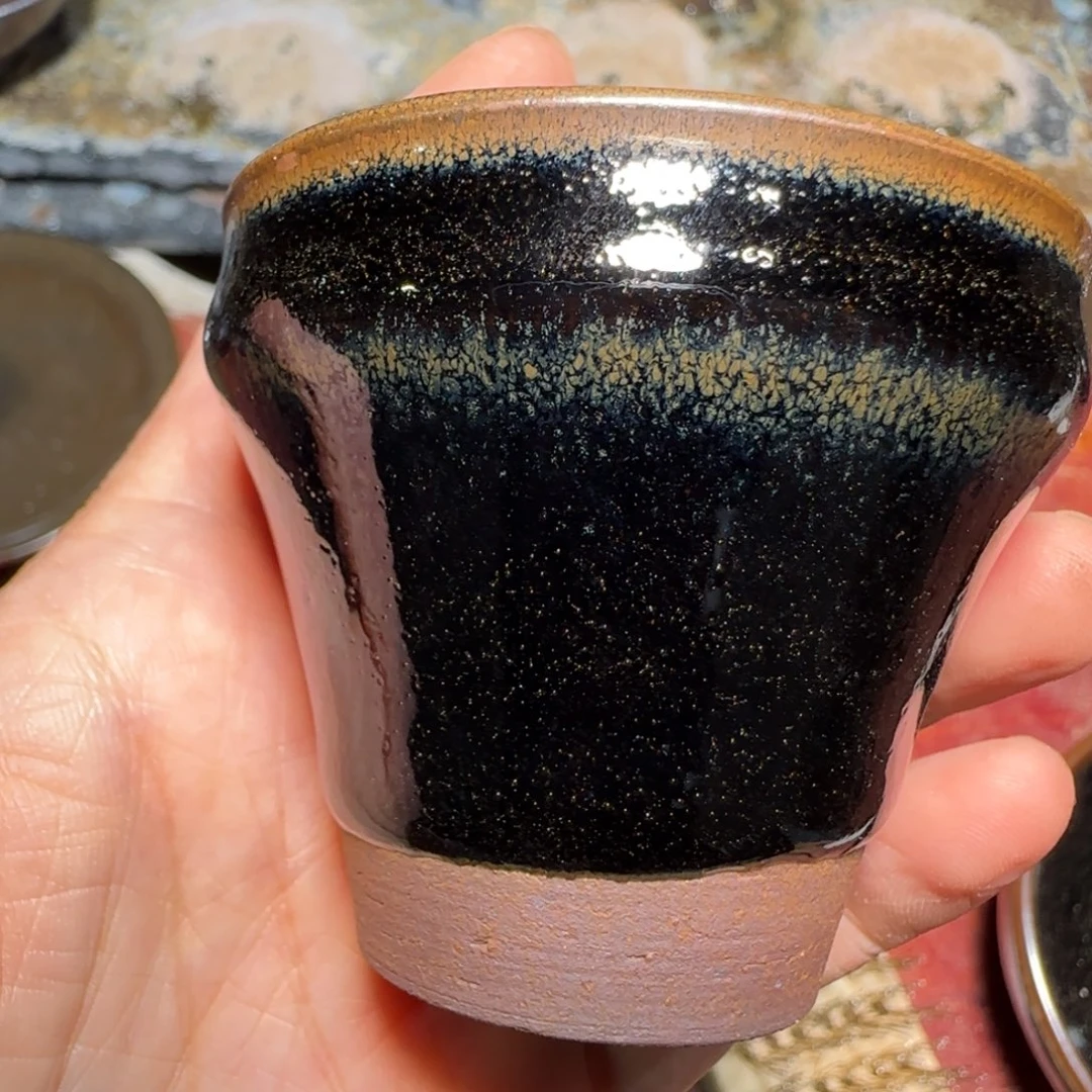 柴烧建盏茶盏茶杯816