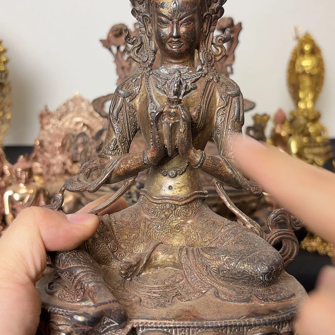乔*黑度母藏佛黄铜摆件