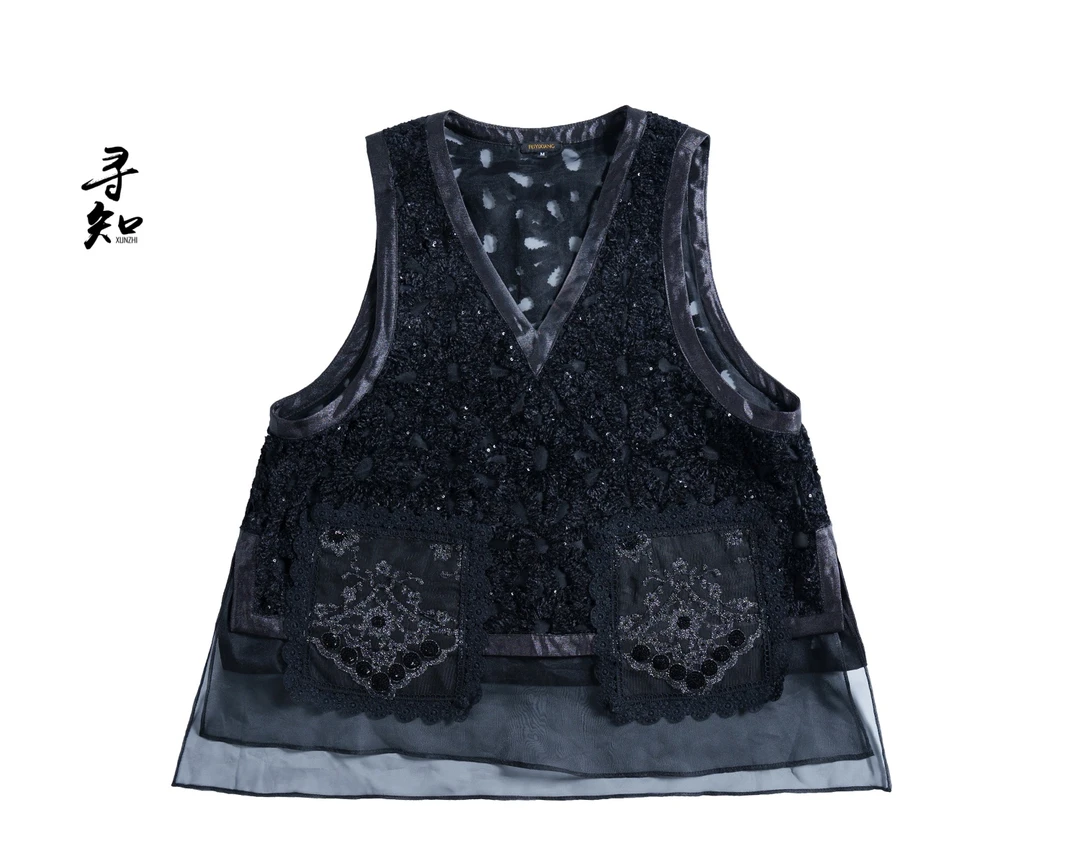 寻知·朱总原创设计XZM126N墨绡琉光马甲