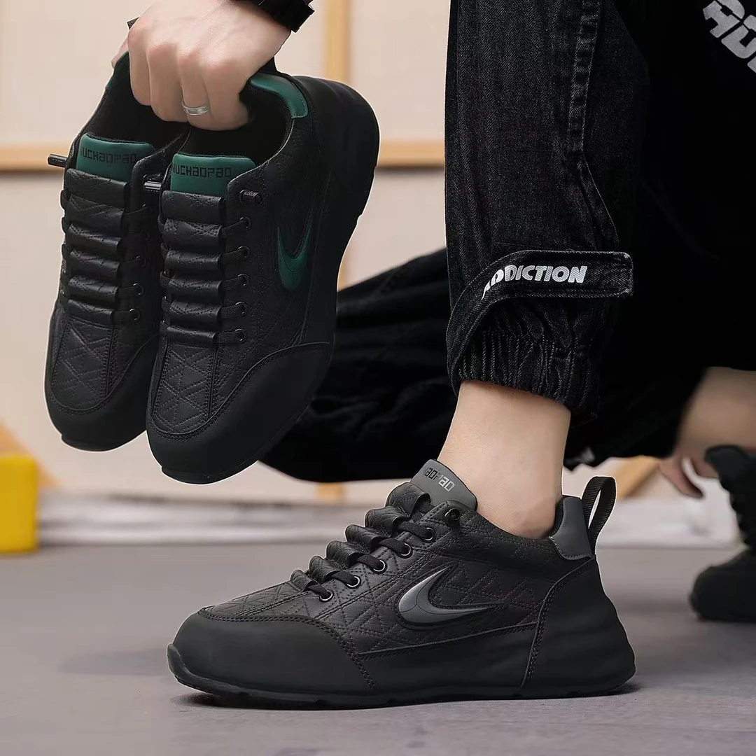 冬季新款男士低帮休闲鞋手工包底鞋时尚百搭运动休闲鞋舒适潮流