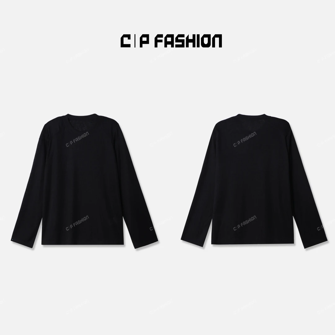 Chlisdinacoco“夭桃秾澧”简约纯色打底长T J02065CT243