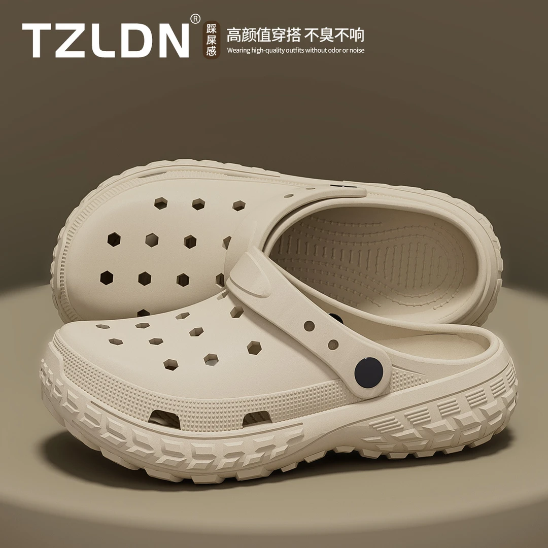 亲子洞洞鞋女款夏季海边沙滩鞋厚底防滑防臭eva凉拖鞋男外穿